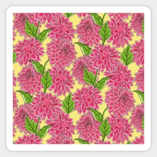 Dahlia Floral Art Sticker